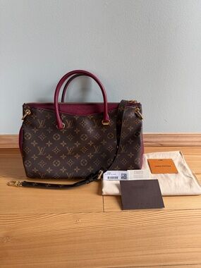 Authentic Louis Vuitton Pallas Mng Full Raisin